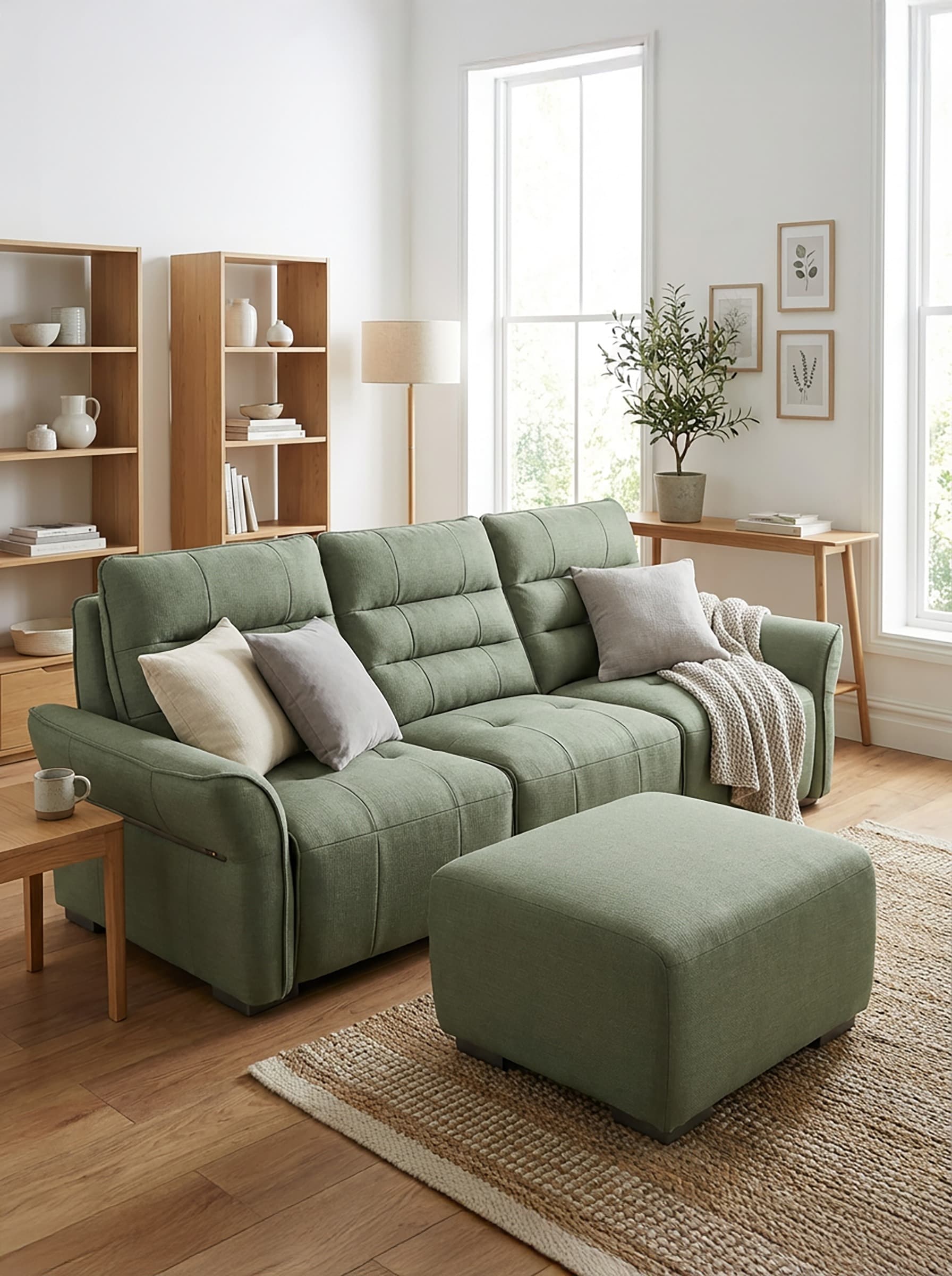 墨灰|L型布沙發